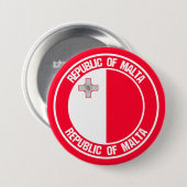 Malta Runde Emblem Button (Vorne & Hinten)