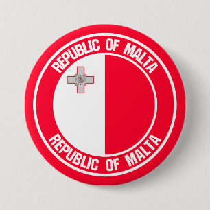 Malta Runde Emblem Button