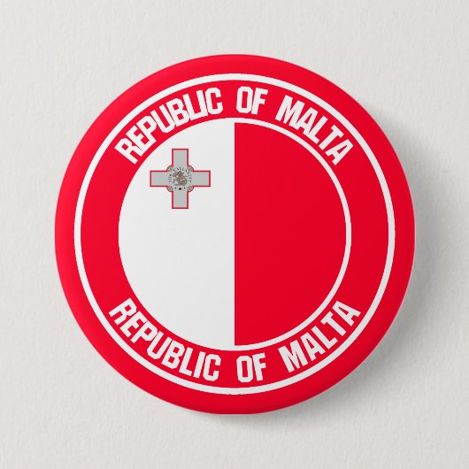 Malta Runde Emblem Button (Vorderseite)