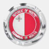 Malta Runde Emblem Magnet (Vorne)