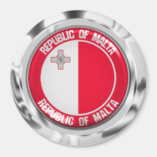 Malta Runde Emblem Magnet