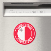 Malta Runde Emblem Magnet (In Situ (Geschirrspüler))
