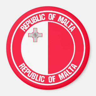 Malta Runde Emblem Magnet