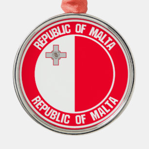 Malta Runde Emblem Ornament Aus Metall