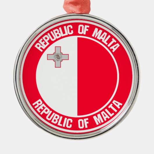 Malta Runde Emblem Ornament Aus Metall (Vorne)