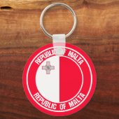 Malta Runde Emblem Schlüsselanhänger (Vorderseite)