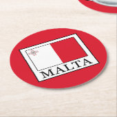 Malta Runder Pappuntersetzer (Angewinkelt)