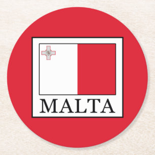 Malta Runder Pappuntersetzer