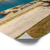 Malta Saluting Battery Cannons Grand Harbour Poster (Ecke)