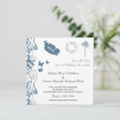 Malta Save the Date auf Malta Blue Einladung (Stehend Vorderseite)