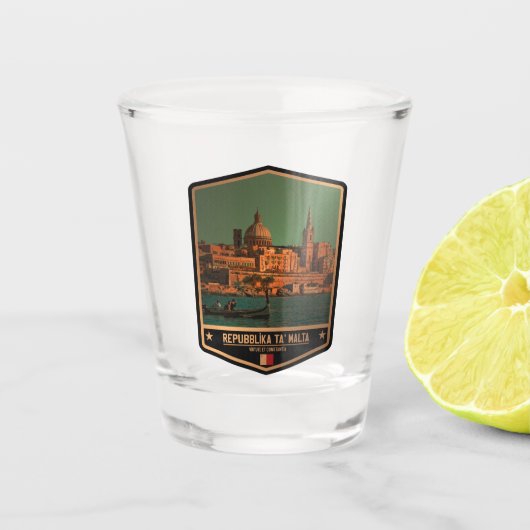 Malta Schnapsglas (Vorderseite)