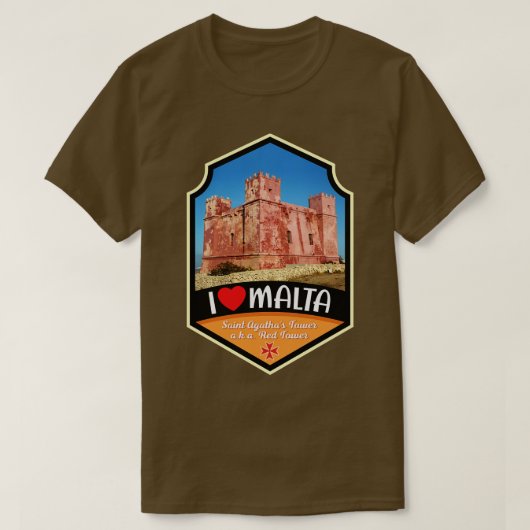 Malta St Agathas Tower T-Shirt (Design vorne)