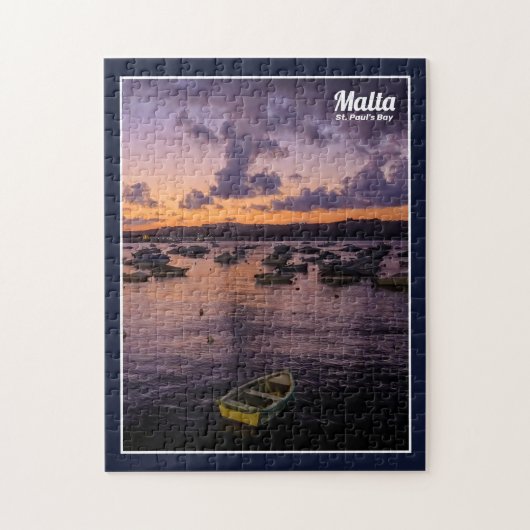 Malta St. Paul's Bay By Night Mediterranea Puzzle (Vertikal)