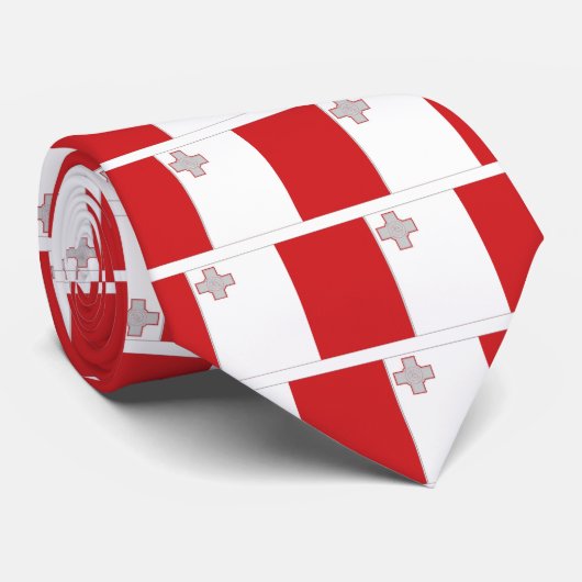 Malta-Staatsflagge Krawatte (Gerollt)