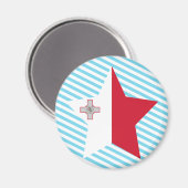 Malta Star Magnet (Vorderseite/Rückseite)