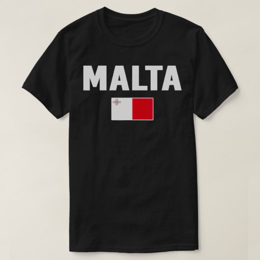 Malta T-Shirt Flag souvenir Geschenk Malteser (Design vorne)