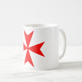 Malta Tempel Ritter rotes Kreuzreligiössel Kaffeetasse (VorderseiteRechts)