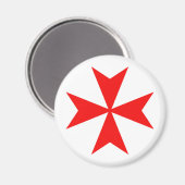 Malta Tempel Ritter rotes Kreuzreligiössel Magnet (Vorderseite/Rückseite)