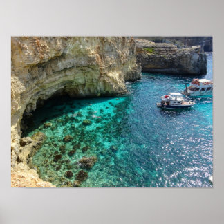 Malta Türkis Wasser der Blauen Lagune Comino Poster