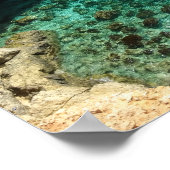 Malta Turquoise Water of the Blue Lagoon Comino Poster (Ecke)