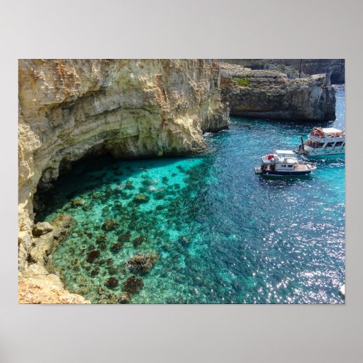 Malta Turquoise Water of the Blue Lagoon Comino Poster (Vorne)