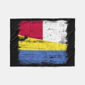 Malta Ukraine Halbflagge Maltesisches Ukrainisches Fleecedecke (Vorderseite (Horizontal))