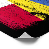 Malta Ukraine Halbflagge Maltesisches Ukrainisches Poster (Ecke)