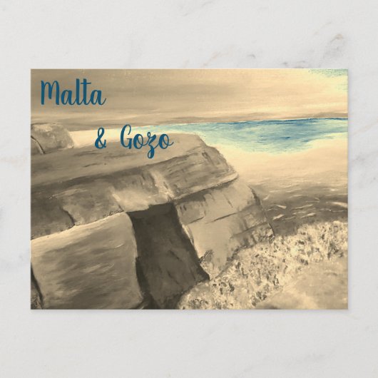 Malta- und Gozo-Ansichtskarte Postkarte (Vorderseite)