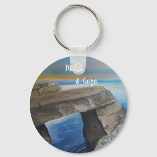 Malta und Gozo Souvenir Button Schlüsselanhänger