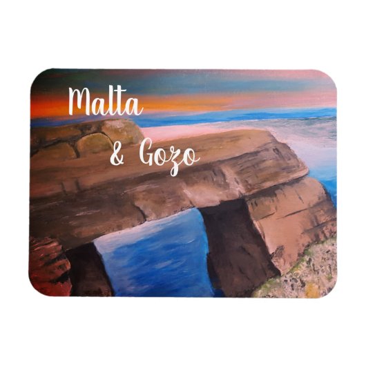 Malta und Gozo Souvenir Flexible Foto Magnet (Horizontal)