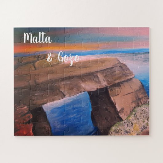 Malta und Gozo Souvenir Puzzle (Horizontal)
