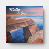 Malta und Gozo Souvenir Tabletop Plaque mit Easel Fotoplatte (Vorderseite)
