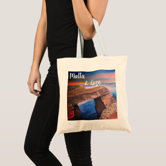 Malta und Gozo Souvenir Tote Bag Tragetasche (Vorderseite (Produkt))