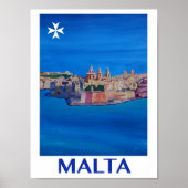 Malta Valetta Retro Poster (Vorne)