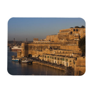 Malta, Valletta, Aussicht auf den Hafen von Lower Magnet