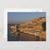 Malta, Valletta, Aussicht auf den Hafen von Lower  Postkarte (Vorne/Hinten)
