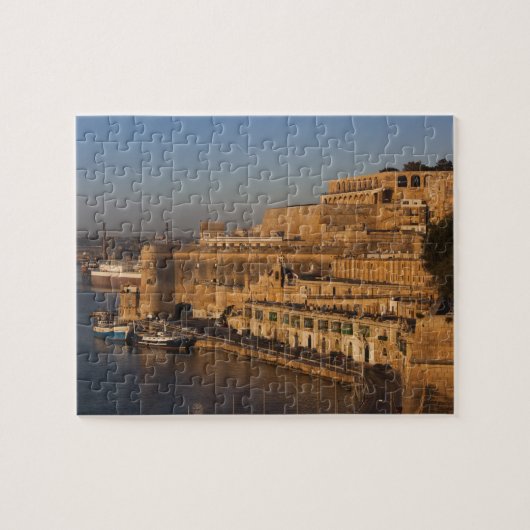 Malta, Valletta, Hafenblick von Lower Barrakka Puzzle (Horizontal)