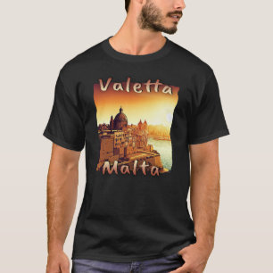 Malta Valletta Rote Farben Downtown Old Town Grung T-Shirt