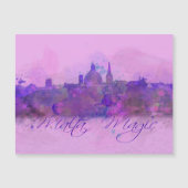 Malta Valletta Violet Coastline Wasserfarbe Magnetkarte (Vorderseite)