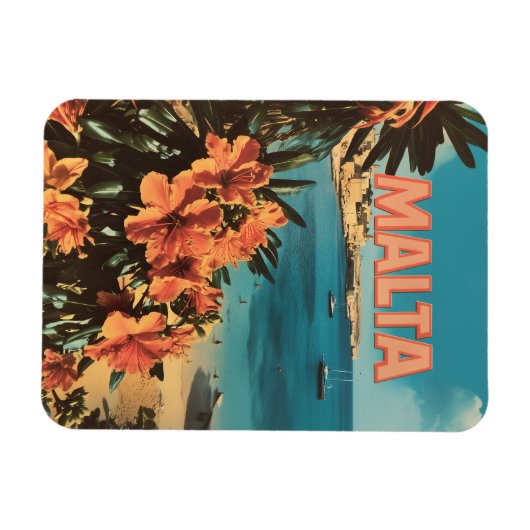 Malta Vintag Magnet (Horizontal)