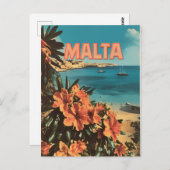 Malta Vintag Postkarte (Vorne/Hinten)