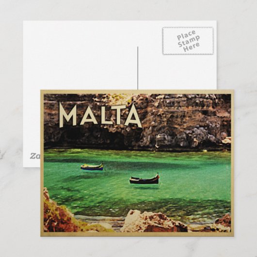Malta Vintag Postkarte (Vorne/Hinten)
