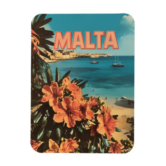 Malta Vintage Magnet (Vertikal)
