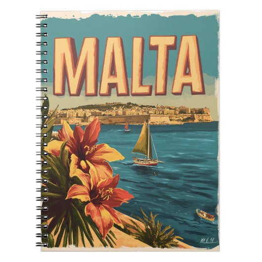 Malta Vintage Notizblock (Vorderseite)