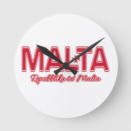 MALTA-Wanduhr Runde Wanduhr (Vorderseite)