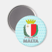 Malta-Wappen Magnet (Vorderseite/Rückseite)