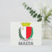 Malta-Wappen Postkarte (Stehend Vorderseite)