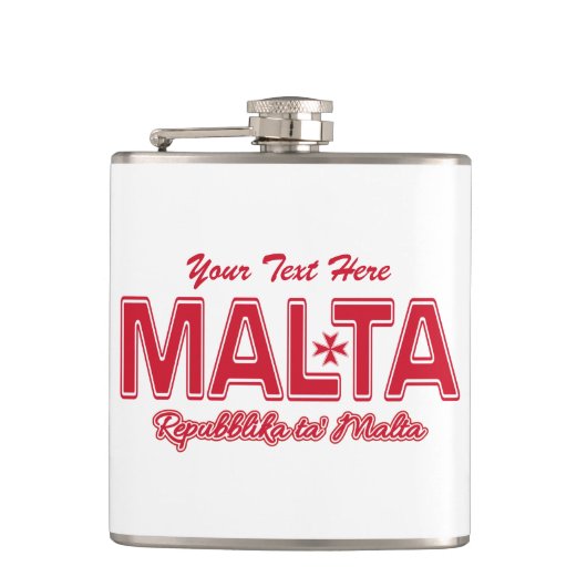 MALTA-Zierflasche Flachmann (Vorderseite)