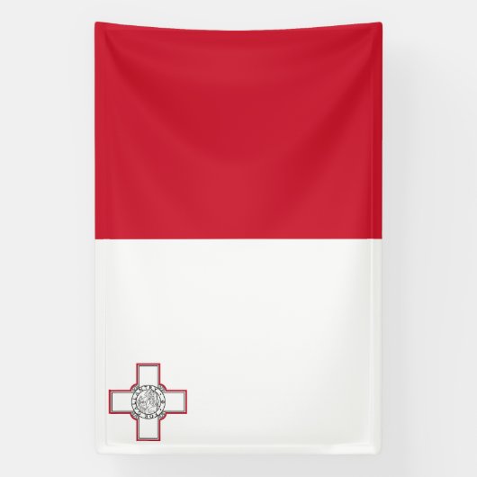 Maltaflagge Banner (Vertikal)
