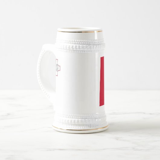 Maltaflagge Bierglas (Vorderseite Links)